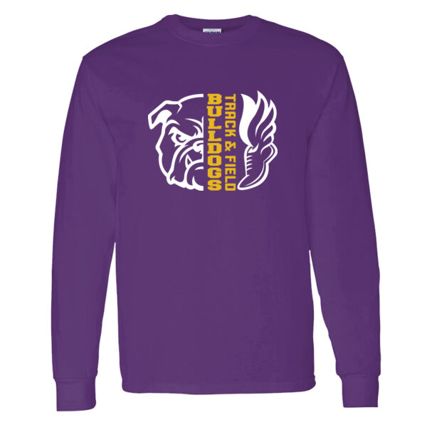  LeyVa Track and Field Heavy Cotton 100% Cotton Long Sleeve T Shirt Thumbnail